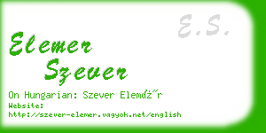 elemer szever business card